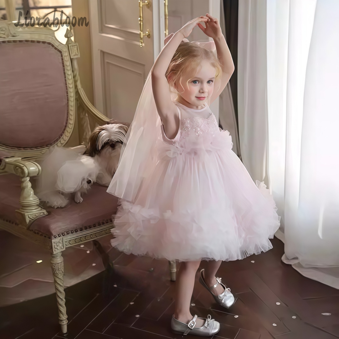 Formal Wear Women Us - Girls' Tulle Gown Layered Skirt Design