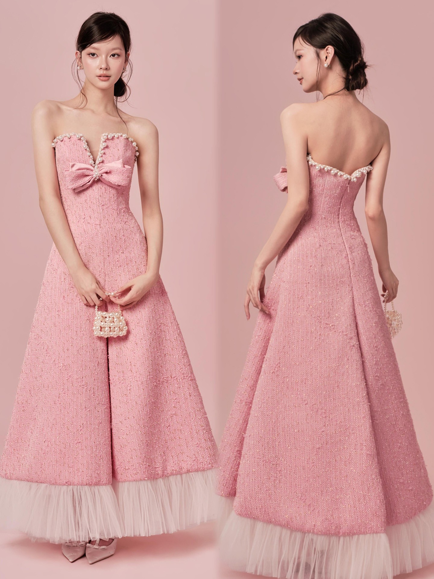 Women Formal Wear Korean - Elegant Morning Robe Wedding Dress Long