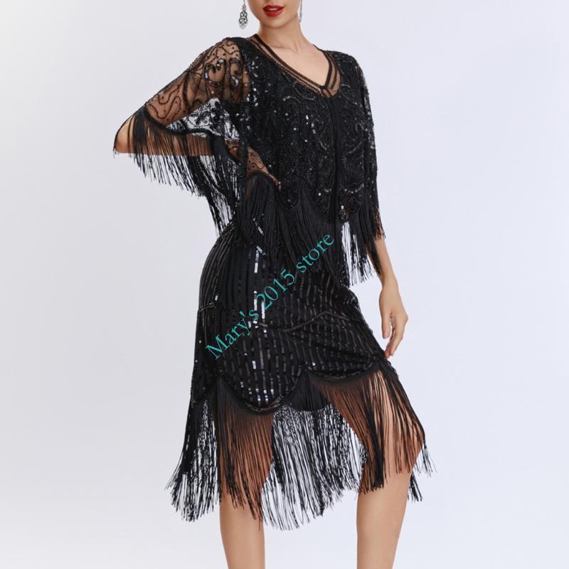 Women Stylish Fringe Sequined  - Women'S Formal Wear In The 1920S avaliação e preço