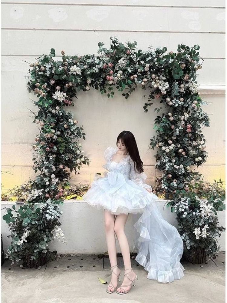 Sweet Lolita French Puff Sleev - Women Formal Wear For Graduation avaliação e preço