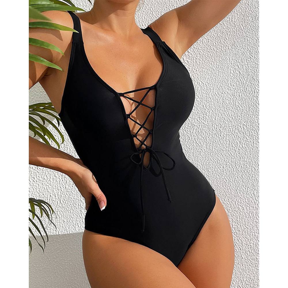 Cikini-One Piece Swimsuit for  - Monochrome Suit Set avaliação e preço
