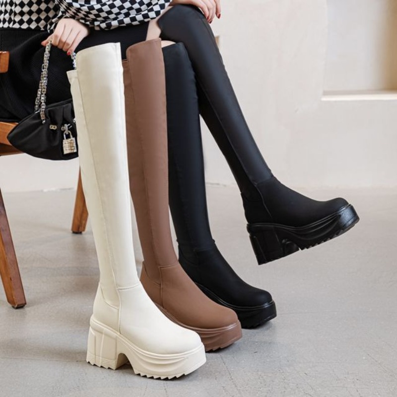 Womens Knee High Thick Sole Wi - Formal Wear Women Us avaliação e preço