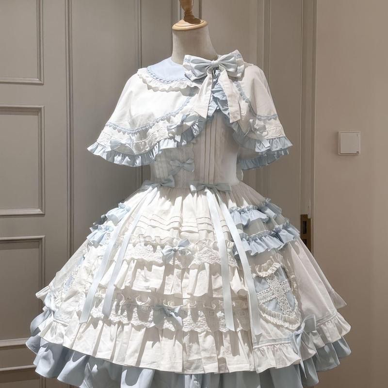 Japanese Cosplay Lolita 2 Piec - Shift Dress Sleeveless avaliação e preço