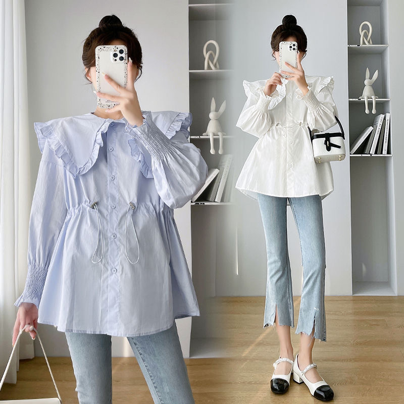 Long Sleeve Shirts Womens Cott - Women Formal Wear Korean avaliação e preço