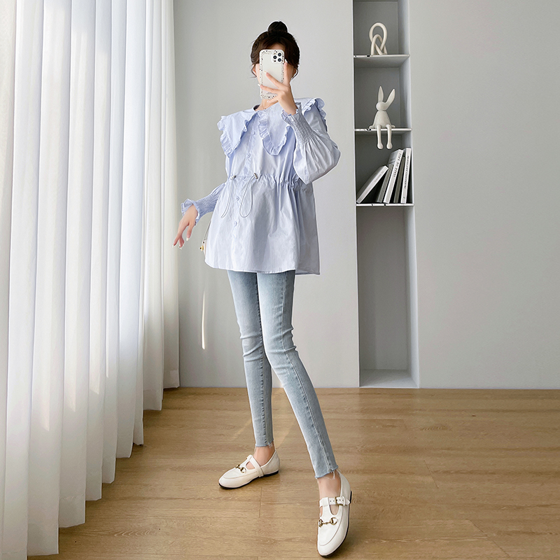 Long Sleeve Shirts Womens Cott - Women Formal Wear Korean avaliação e preço