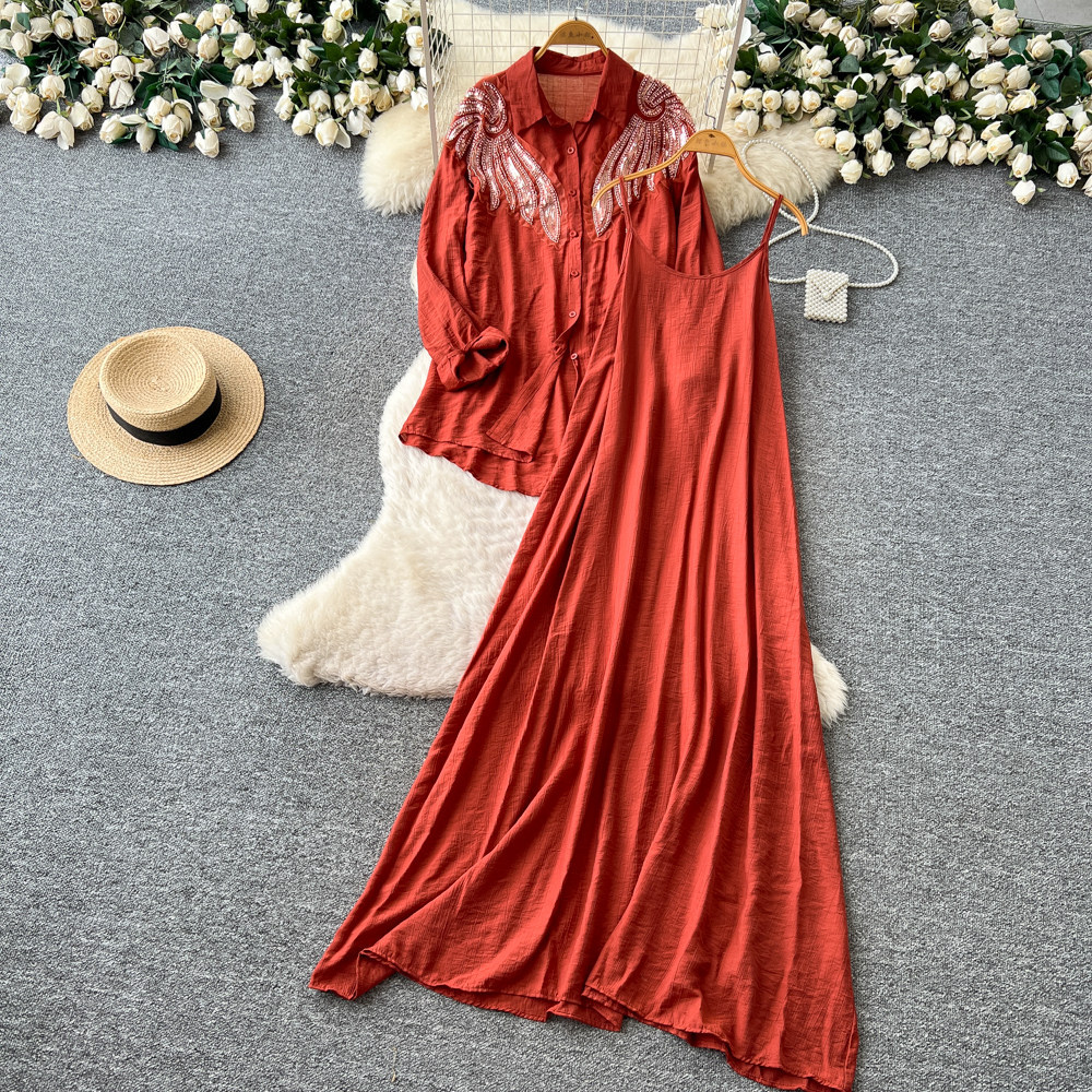 Women Two Piece Sets Dress Set - Shift Dress Sleeveless avaliação e preço