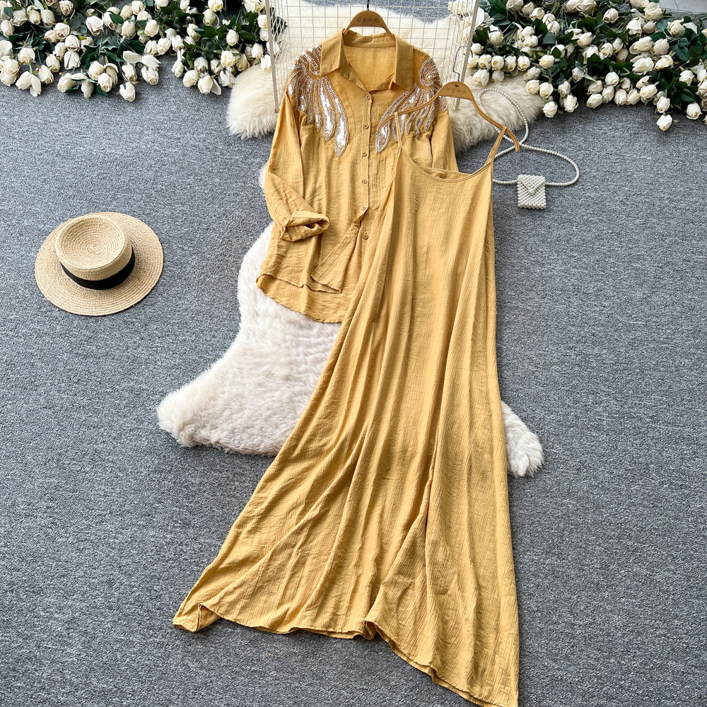 Women Two Piece Sets Dress Set - Shift Dress Sleeveless avaliação e preço