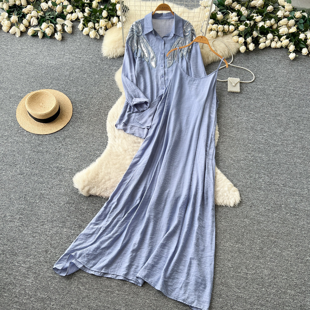 Women Two Piece Sets Dress Set - Shift Dress Sleeveless avaliação e preço