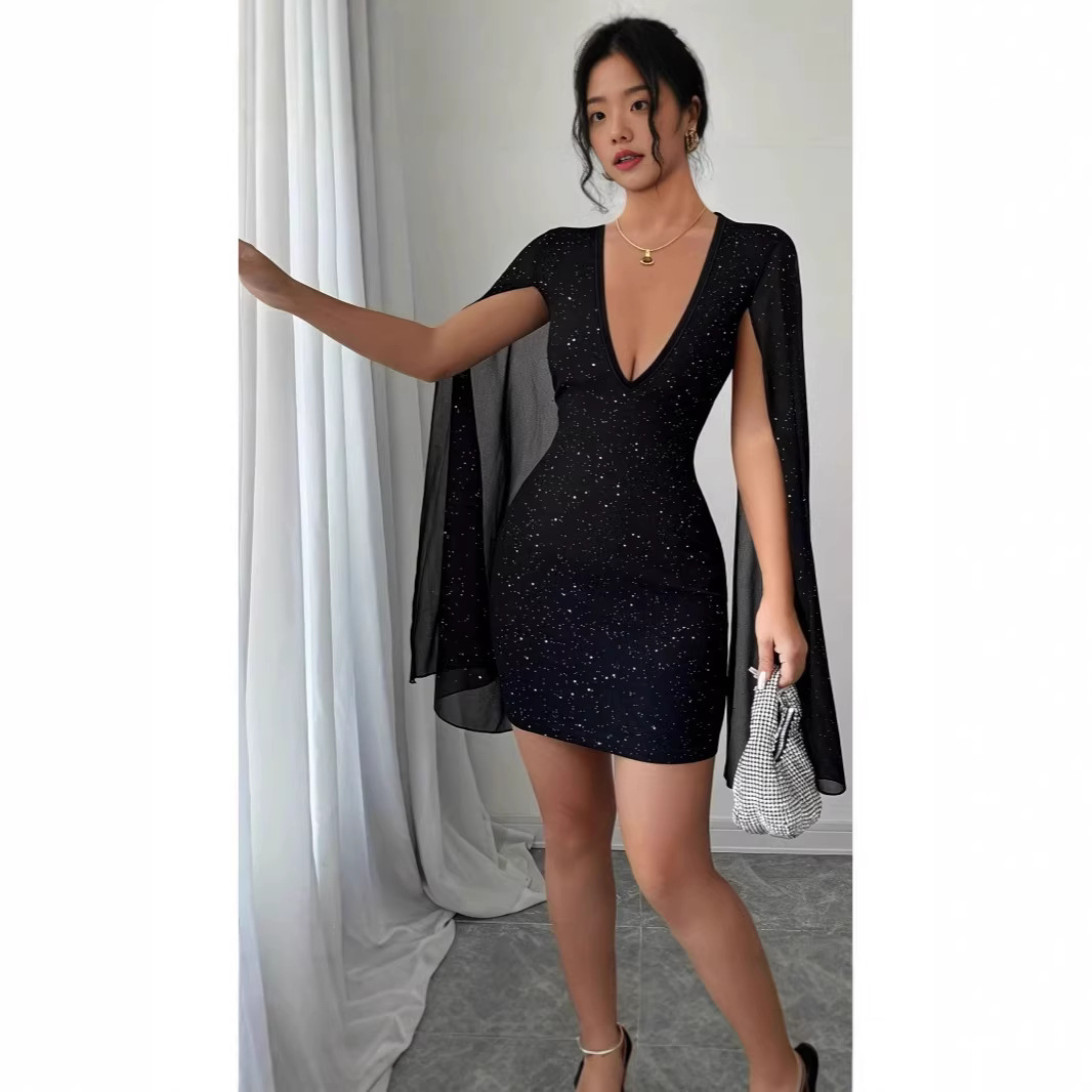 V Neck Bodycon Midi Dress Eleg - Formal Wear Women Us avaliação e preço