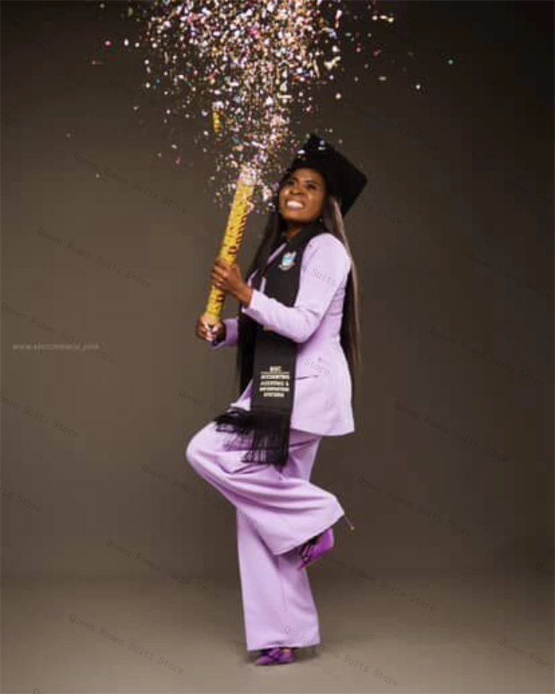 Purple Women Suit Set 2 Piece  - Women Formal Wear For Graduation avaliação e preço