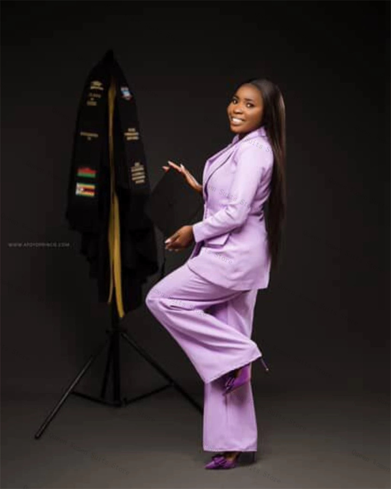 Purple Women Suit Set 2 Piece  - Women Formal Wear For Graduation avaliação e preço