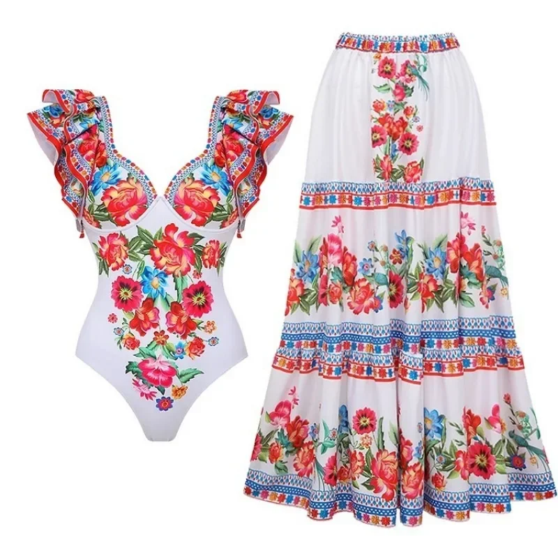 Printed One Piece Swimsuit for - Monochrome Suit Set avaliação e preço