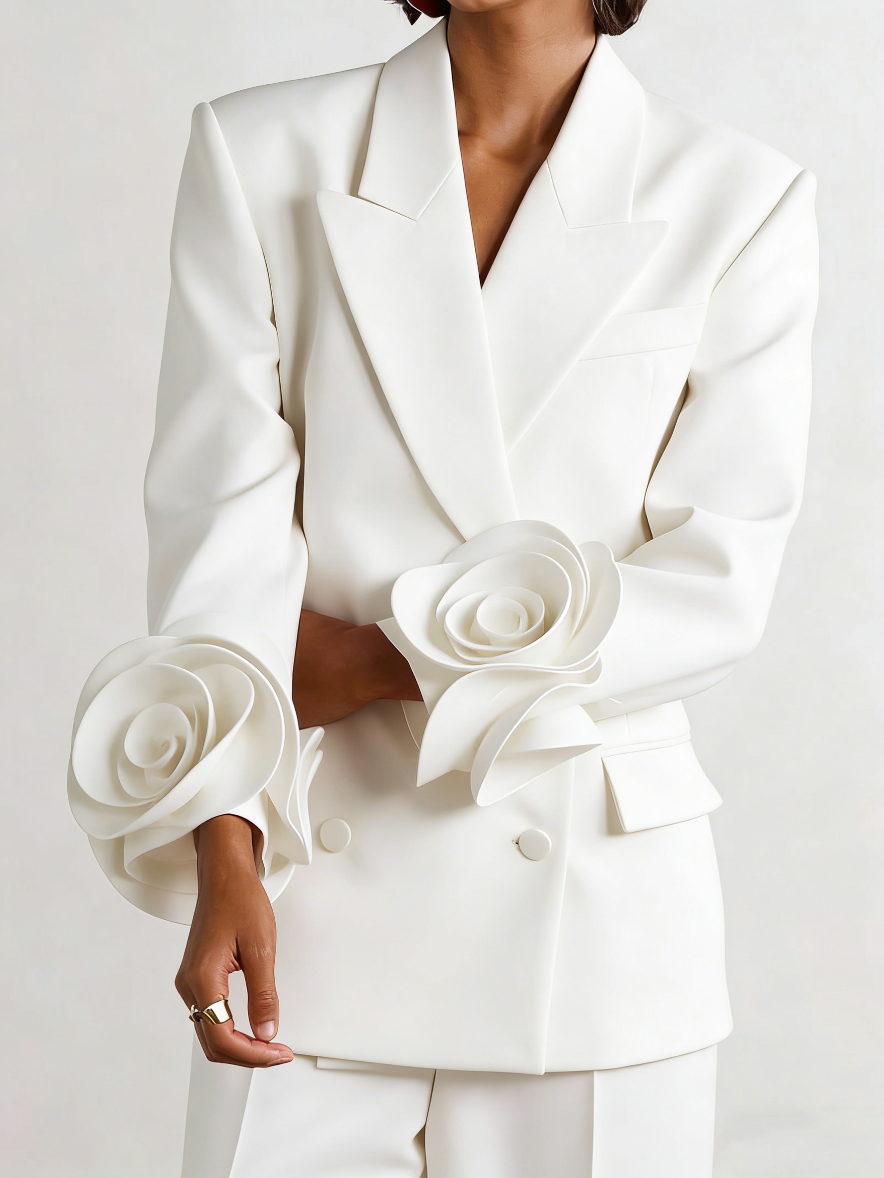 2 Pieces White Flowers Women P - Women Formal Wear For Graduation avaliação e preço