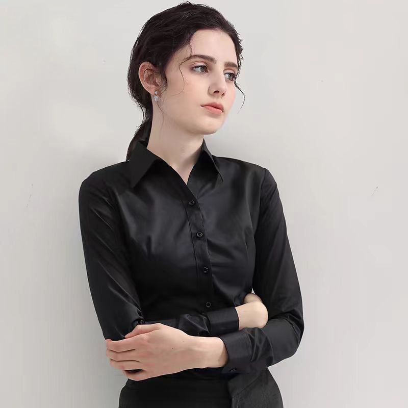 Summer Black Shirt Short-sleev - Women Formal Wear Black And White avaliação e preço