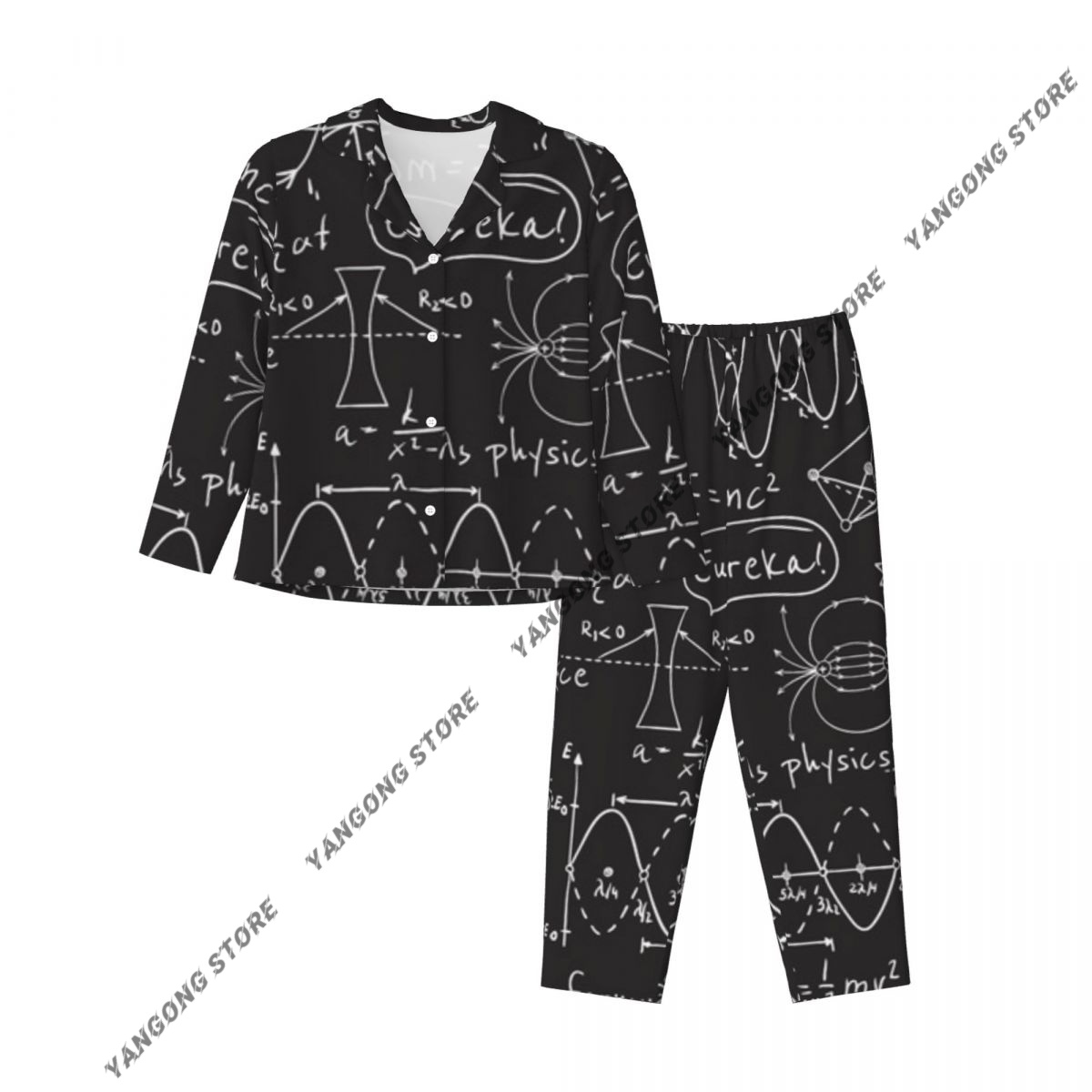 Women Sleepwear Pajamas Scienc - Monochrome Suit Set avaliação e preço