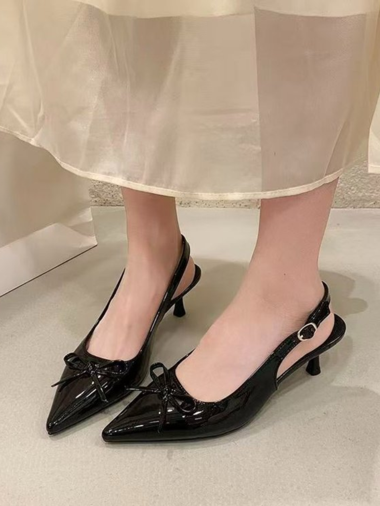 Women Patent Leather Bow Point - Women Formal Wear Shoes avaliação e preço