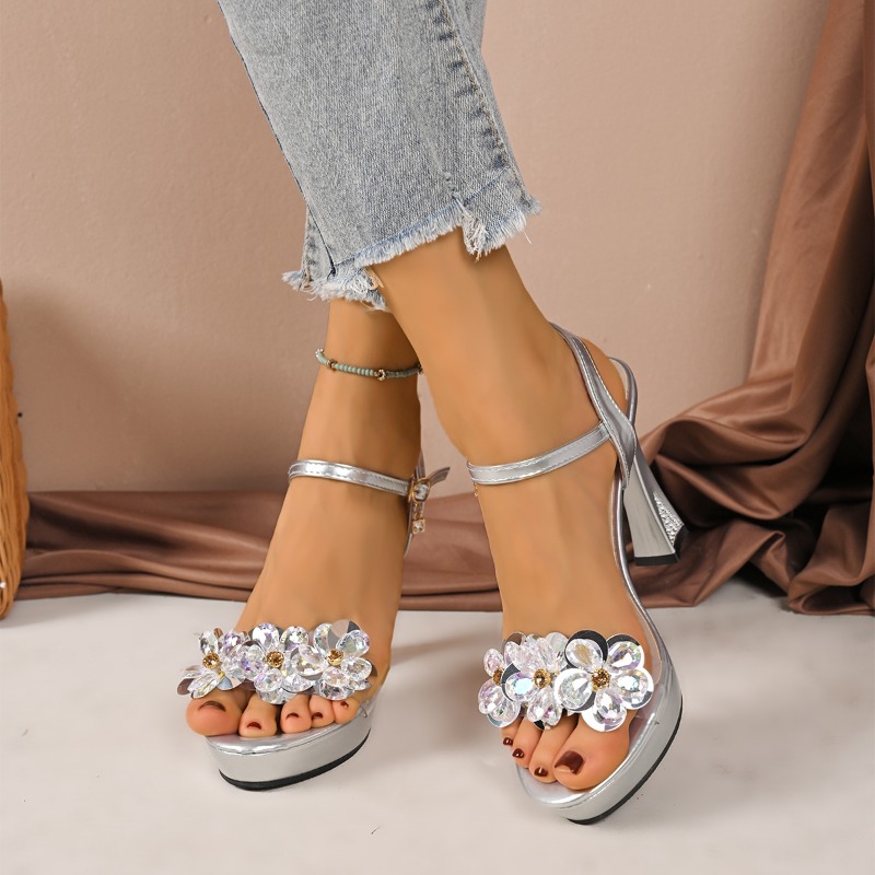 Sandals Fish Mouth One Word Bu - Pump Heel Block avaliação e preço