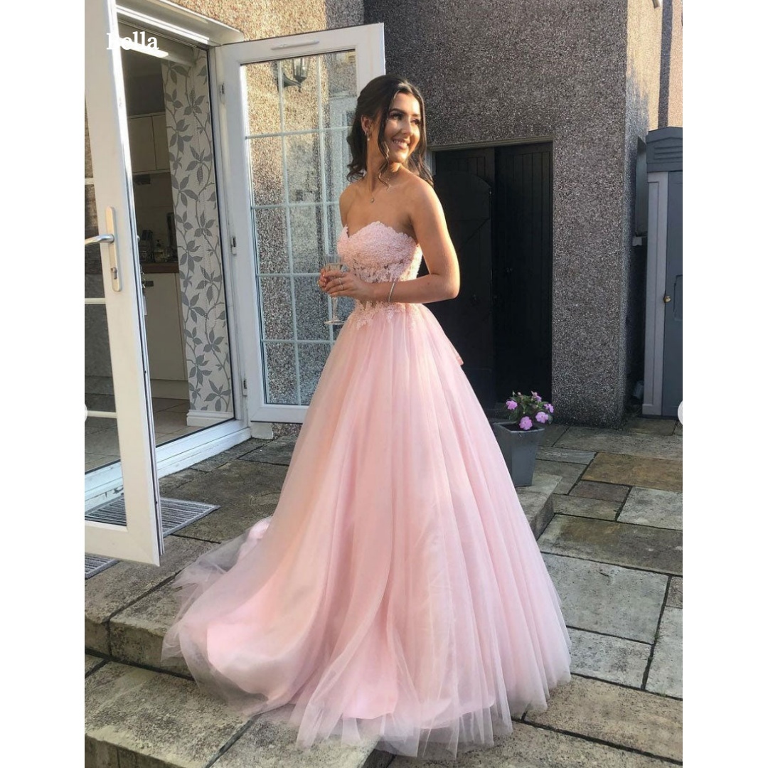 Bella Customized Pink Straples - Women Formal Wear For Graduation avaliação e preço