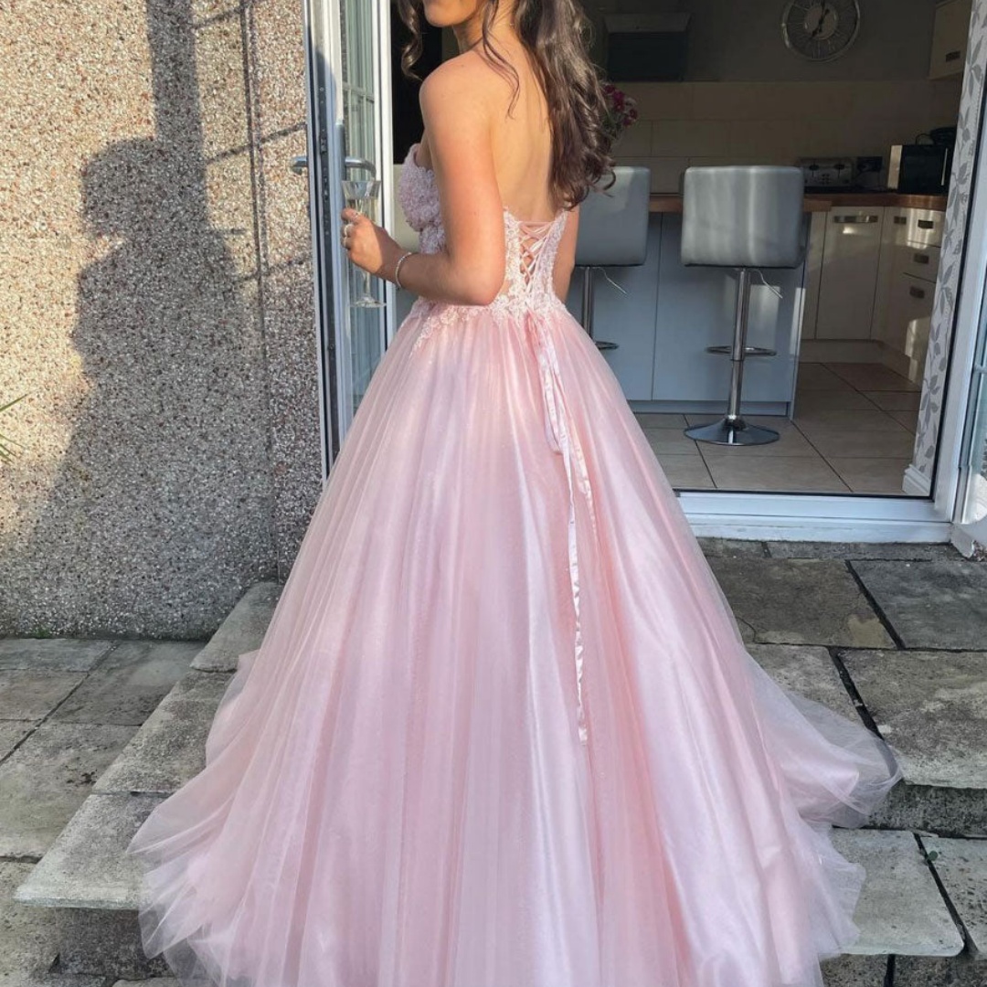 Bella Customized Pink Straples - Women Formal Wear For Graduation avaliação e preço