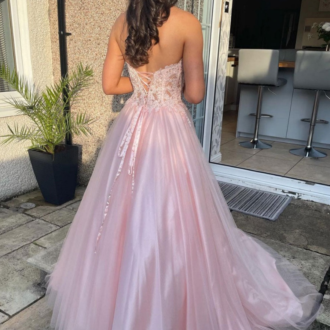 Bella Customized Pink Straples - Women Formal Wear For Graduation avaliação e preço