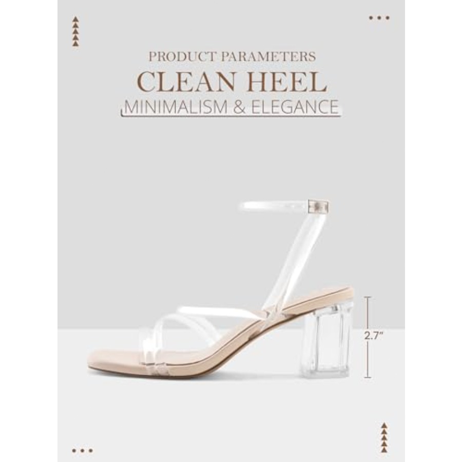 LACUONE Strappy Heels for wome - Pump Heel Block avaliação e preço
