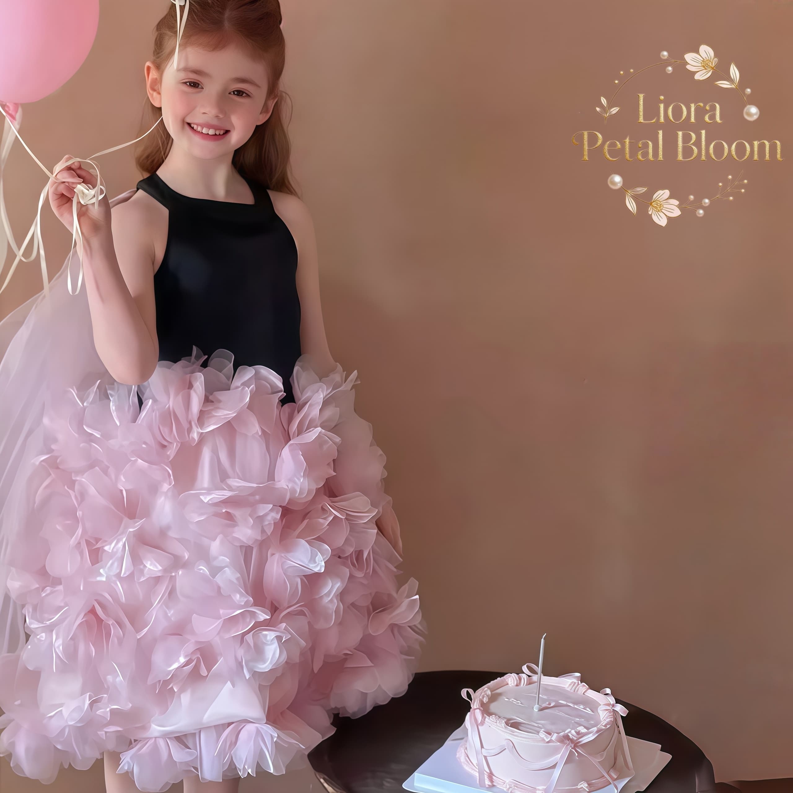 Girls' Black Floral Tulle Dres - Formal Wear Women Us avaliação e preço