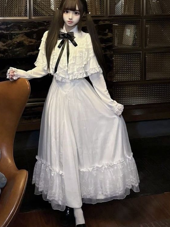 Japanese Short Sleeve Bow Lace - Formal Wear Women Us avaliação e preço