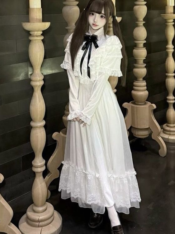 Japanese Short Sleeve Bow Lace - Formal Wear Women Us avaliação e preço