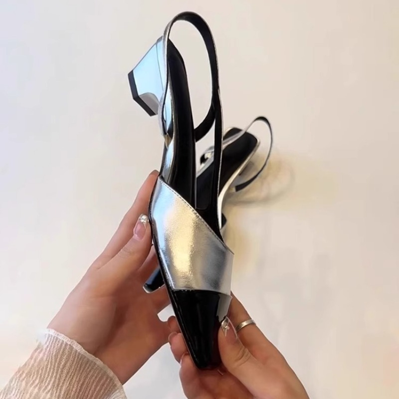 Women's Real Cowhide Sandals 2 - Pump Heel Block avaliação e preço