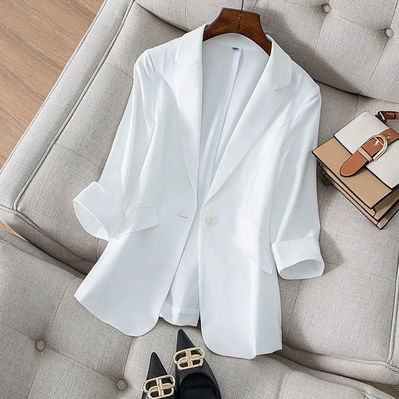 Jacket Women's Clothing Slim F - Women Formal Wear Korean avaliação e preço