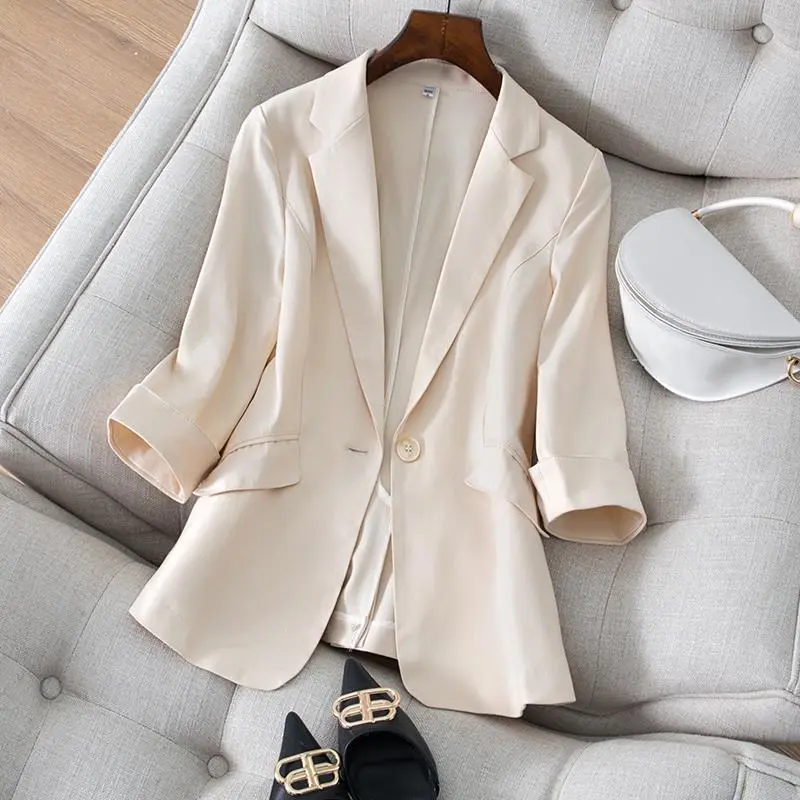 Jacket Women's Clothing Slim F - Women Formal Wear Korean avaliação e preço