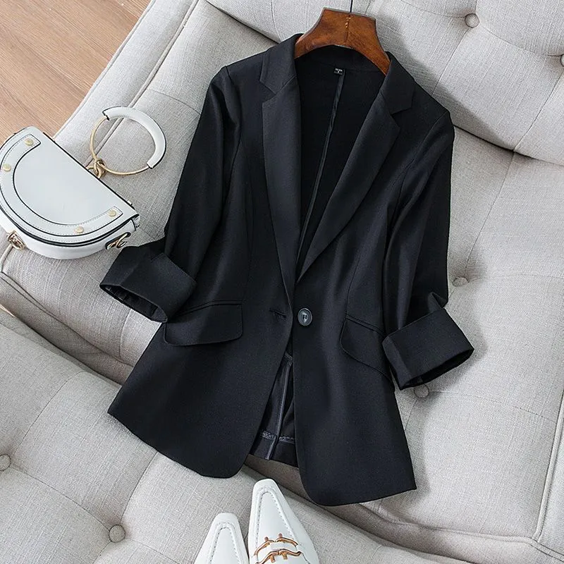 Jacket Women's Clothing Slim F - Women Formal Wear Korean avaliação e preço