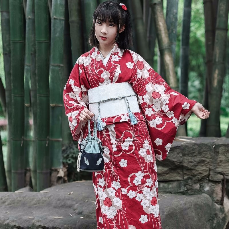 Red Japanese Yukata Kimono Fem - Japanese Women Formal Wear avaliação e preço