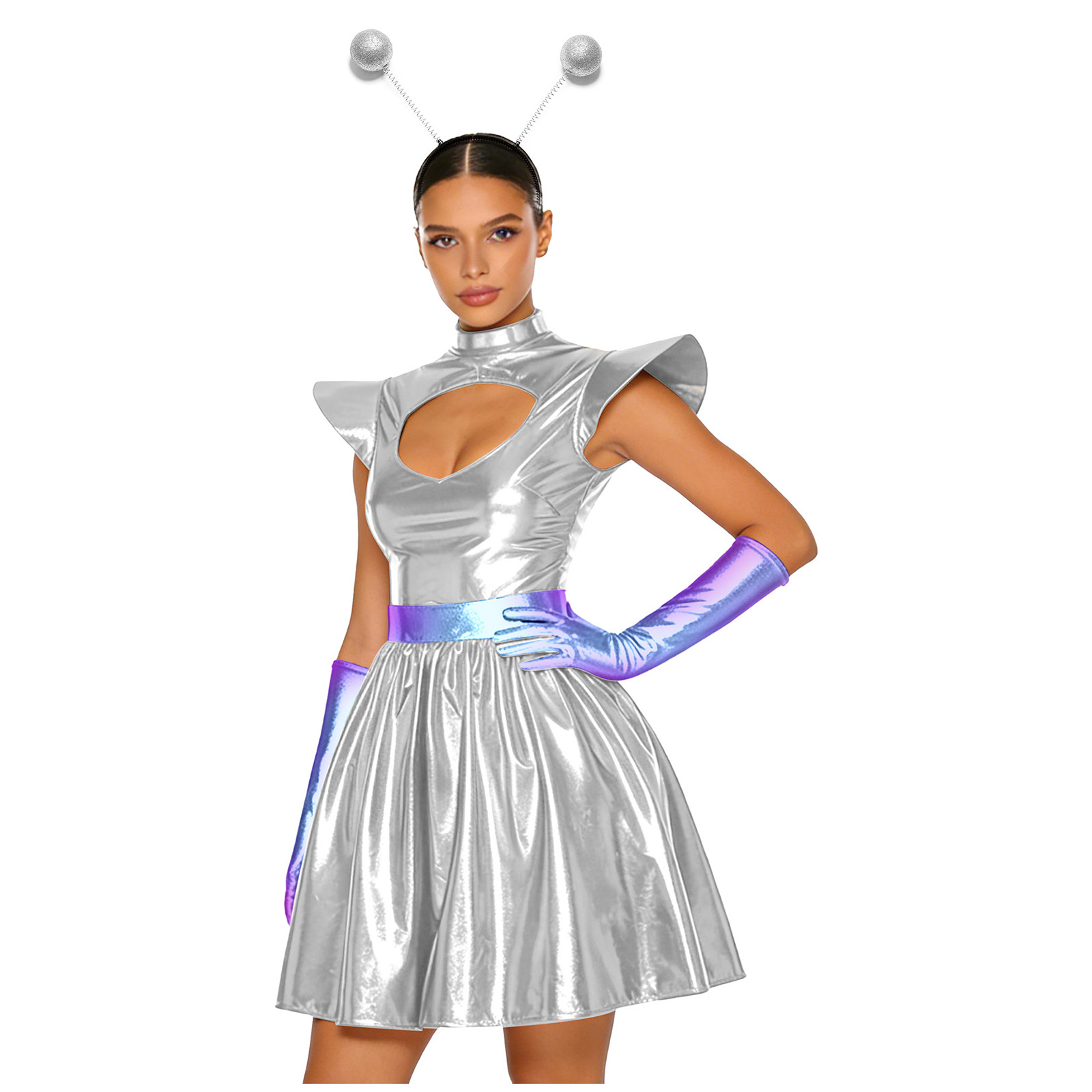 Women Shiny Alien Outerspace C - Shift Dress Sleeveless avaliação e preço