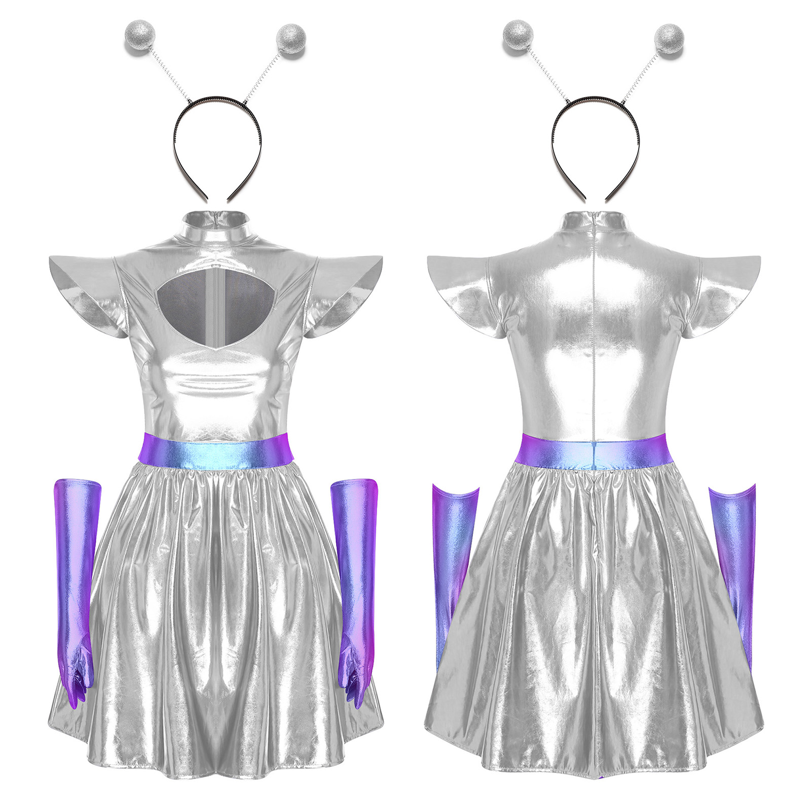 Women Shiny Alien Outerspace C - Shift Dress Sleeveless avaliação e preço