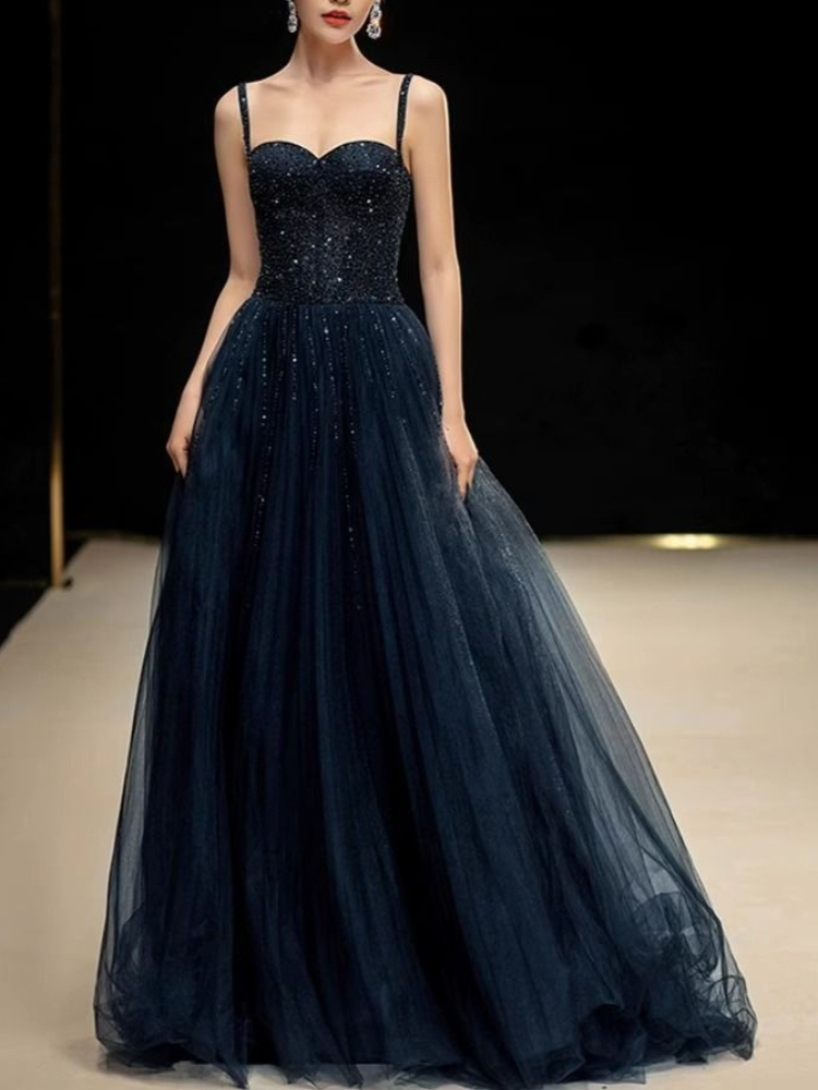 Elegant Princess Navy Blue Seq - Women Formal Wear For Graduation avaliação e preço