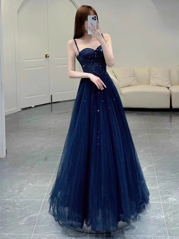 Elegant Princess Navy Blue Seq - Women Formal Wear For Graduation avaliação e preço