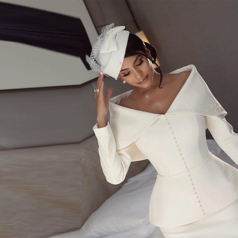 Elegant French White Peplum Tw - Formal Wear Women Us avaliação e preço