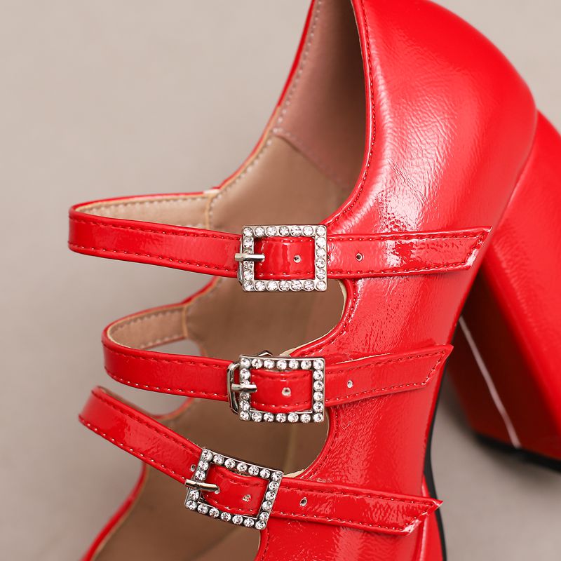 SIMLOVEYO Brand Women Pump Rou - Pump Heel Block avaliação e preço