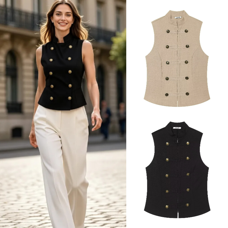 Women's Slim Fit Sleeveless Bu - Women Formal Wear Designers avaliação e preço