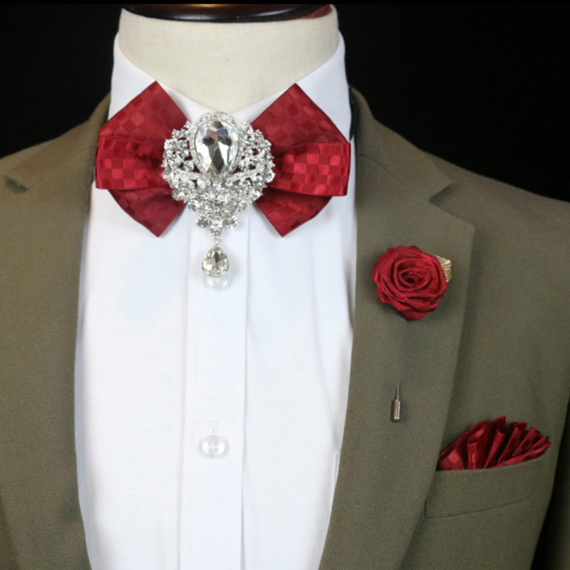 Men's Wedding Rhinestone Bow T - Women Formal Wear Korean avaliação e preço