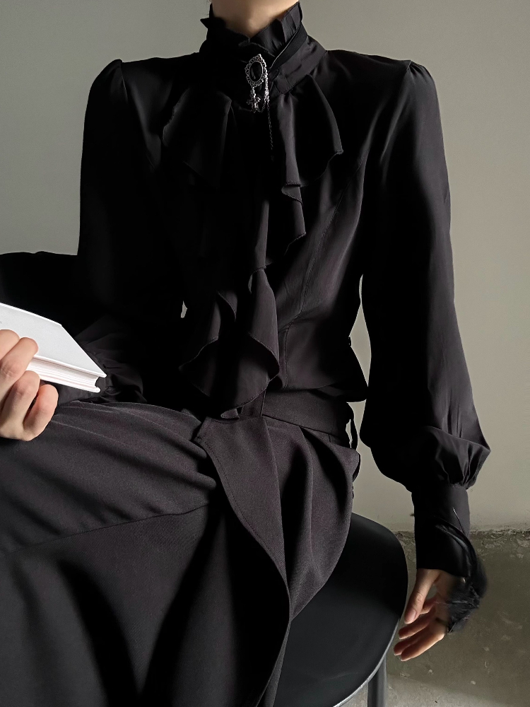Vintage Gothic Black Bottoming - Japanese Women Formal Wear avaliação e preço