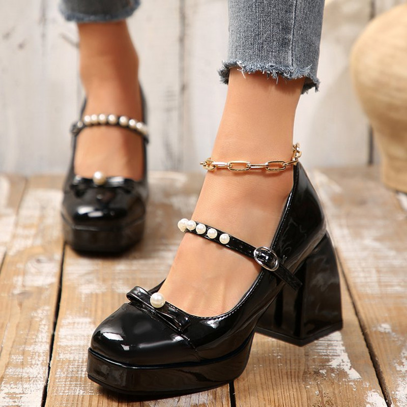 Luxury Brand Block Heel Mary J - Pump Heel Block avaliação e preço