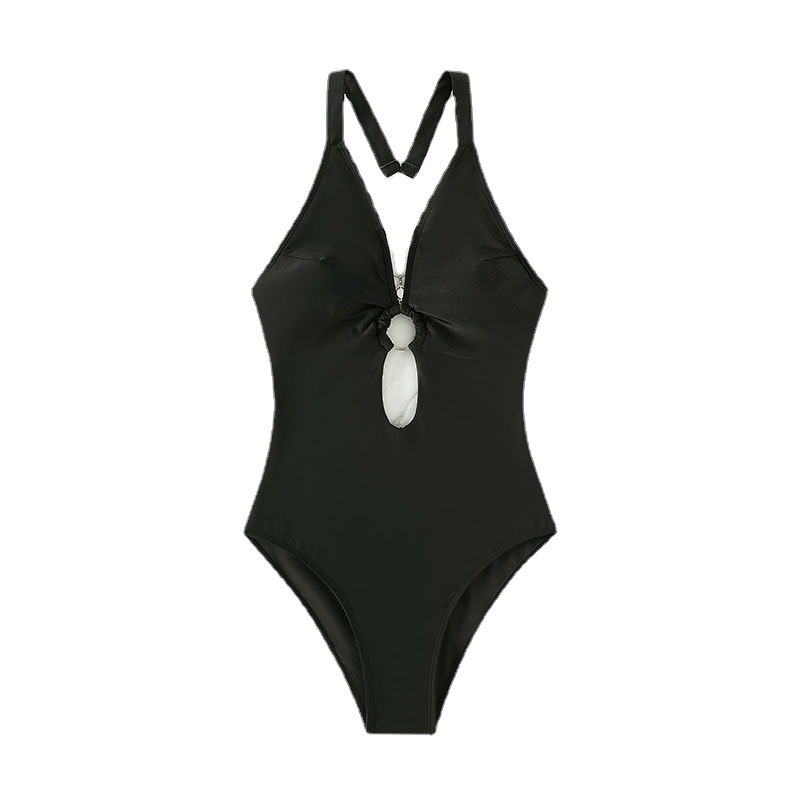 Cikini-Plunging Swimsuit for W - Monochrome Suit Set avaliação e preço