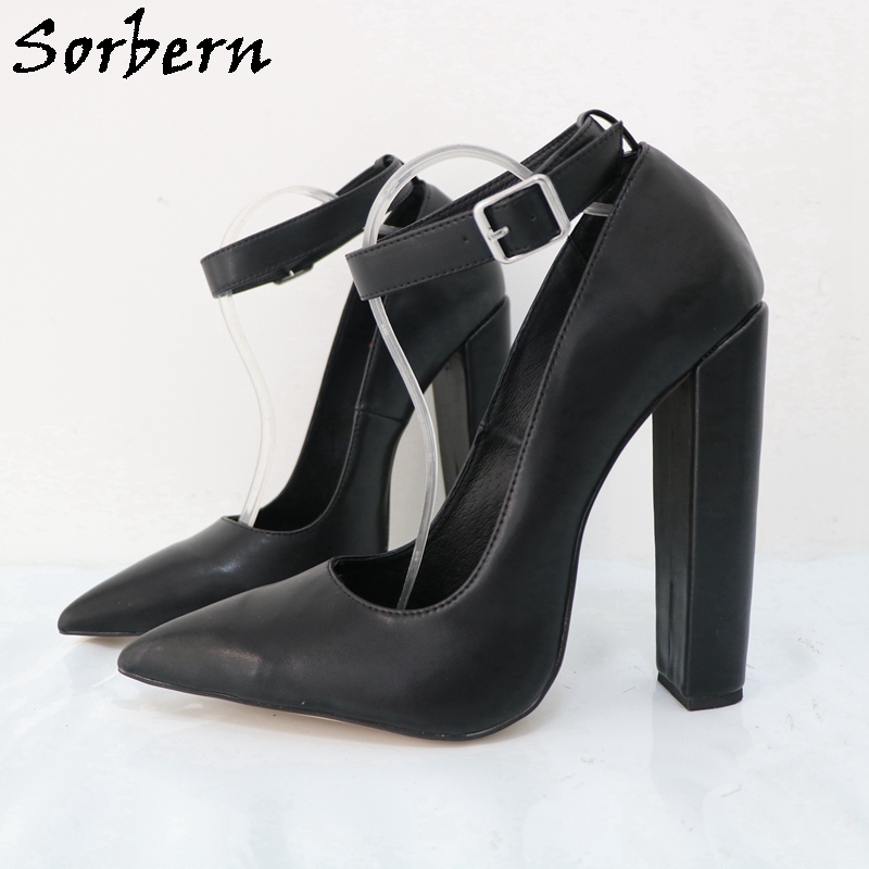 Sorbern Large Size Eu47 Women  - Pump Heel Block avaliação e preço
