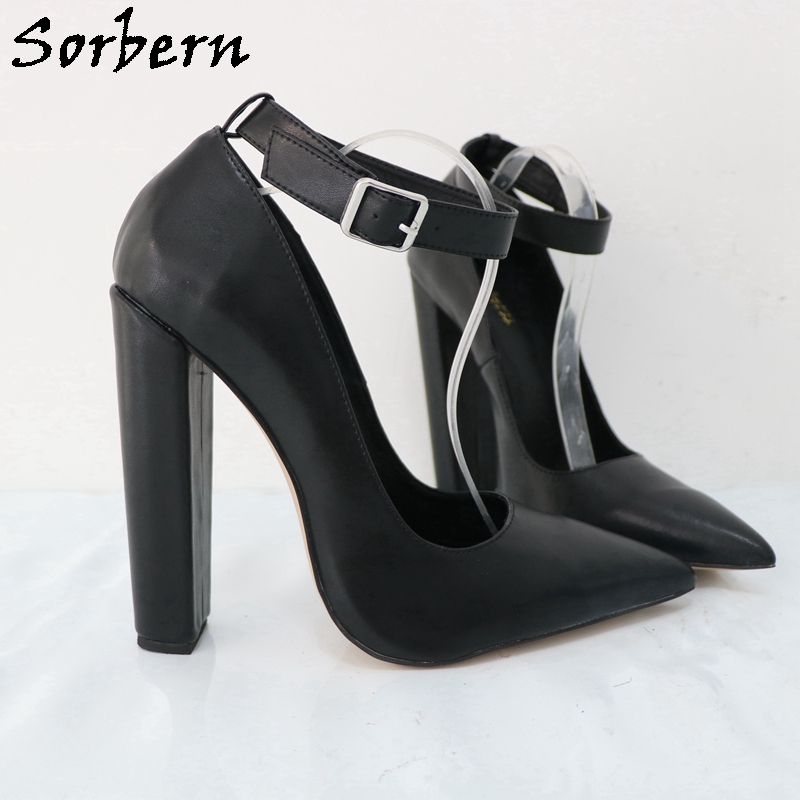 Sorbern Large Size Eu47 Women  - Pump Heel Block avaliação e preço