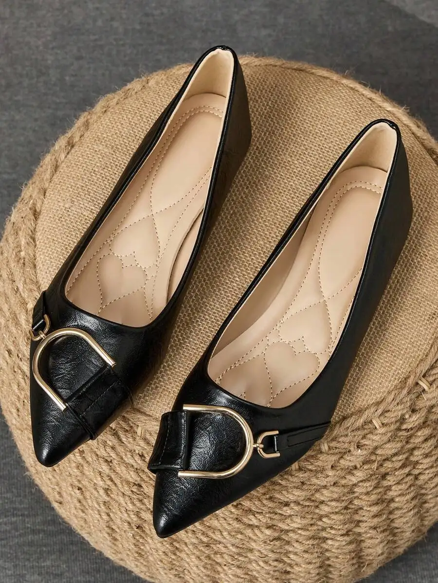 Elegant Women’s Black Pointed  - Women Formal Wear Shoes avaliação e preço