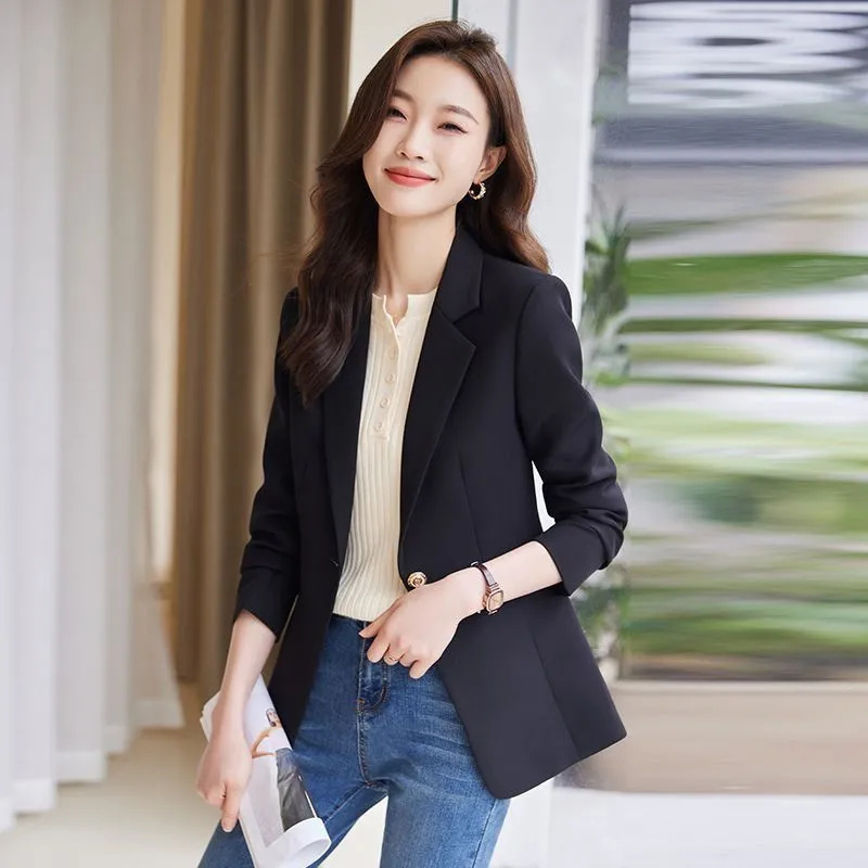 Korean Black Suit Jacket For W - Women Formal Wear Korean avaliação e preço