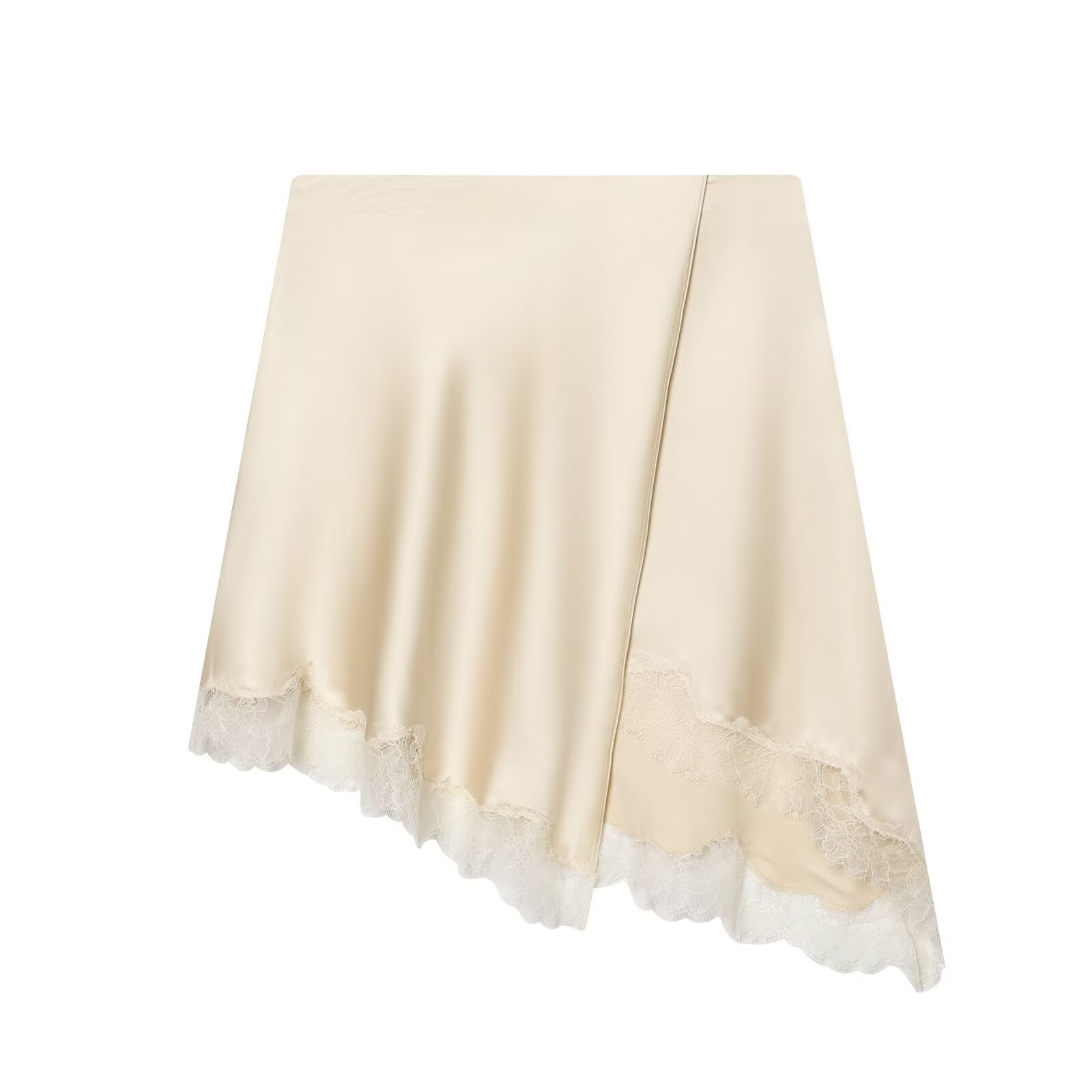 Women's Elegant Satin Lace Hem - Yellow Formal Wear Women avaliação e preço