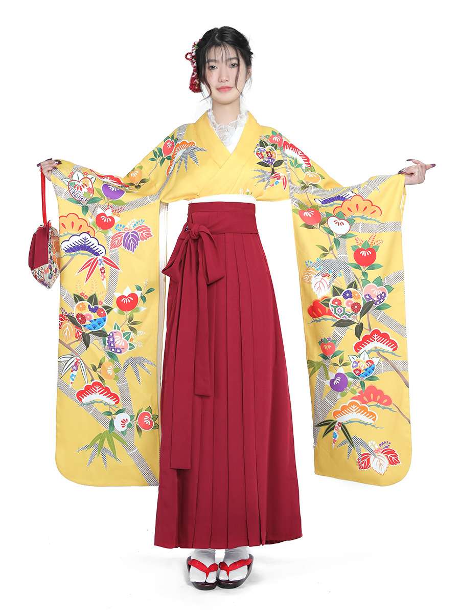 Women's Japanese Kimono Set Wa - Women Formal Wear For Graduation avaliação e preço
